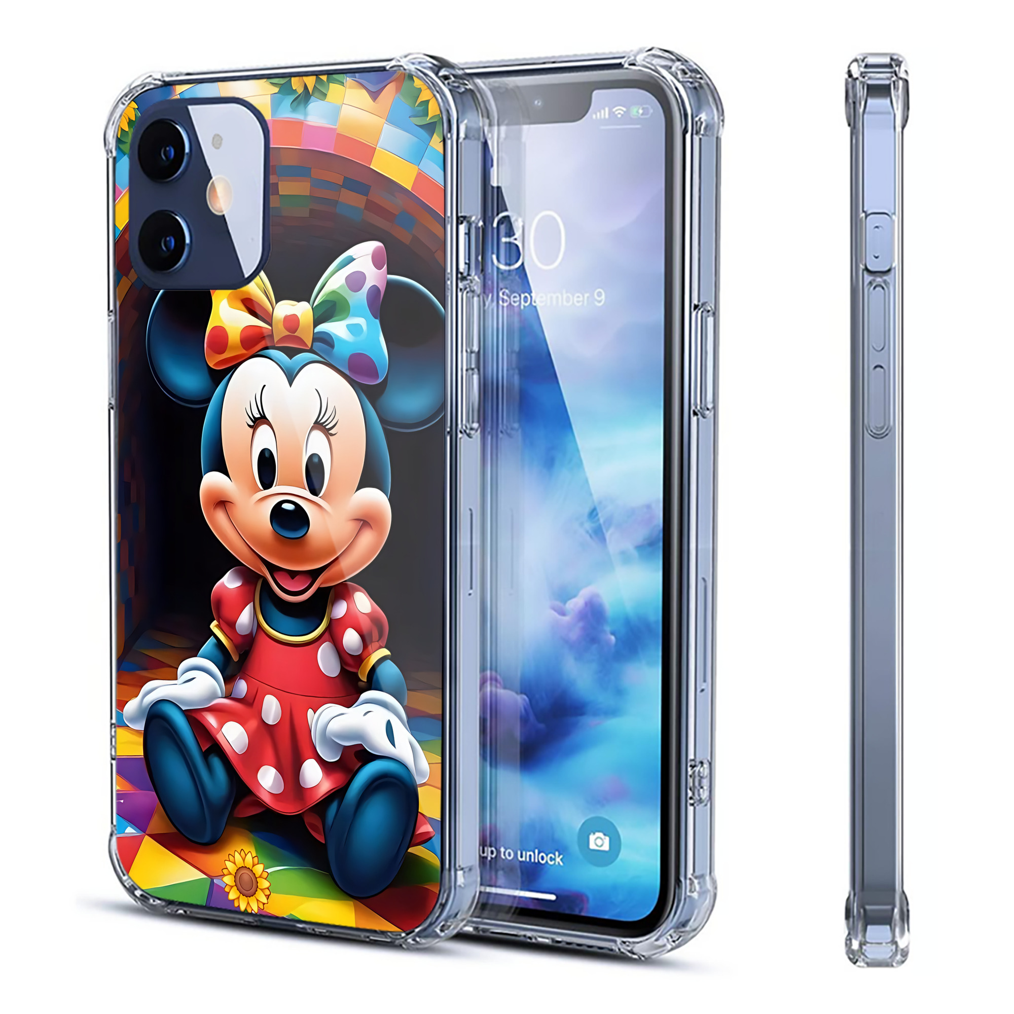 （画像用） ミッキーマウス Mickey Mouse 【iPhone 12シリーズ対応】透明スマホケース（クリアソフトケース）